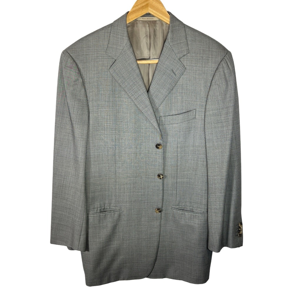 Ermenegildo Zegna Su Misura 15 Milmil 15 Wool Sport Coat Blazer 42R Gray